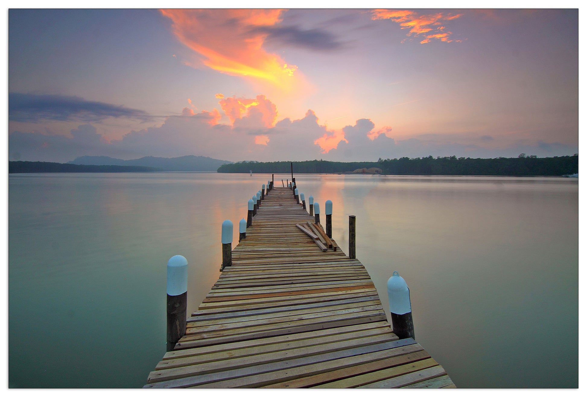 Pontile sul lago cm 135x90