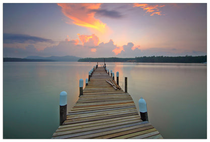Pontile sul lago cm 135x90