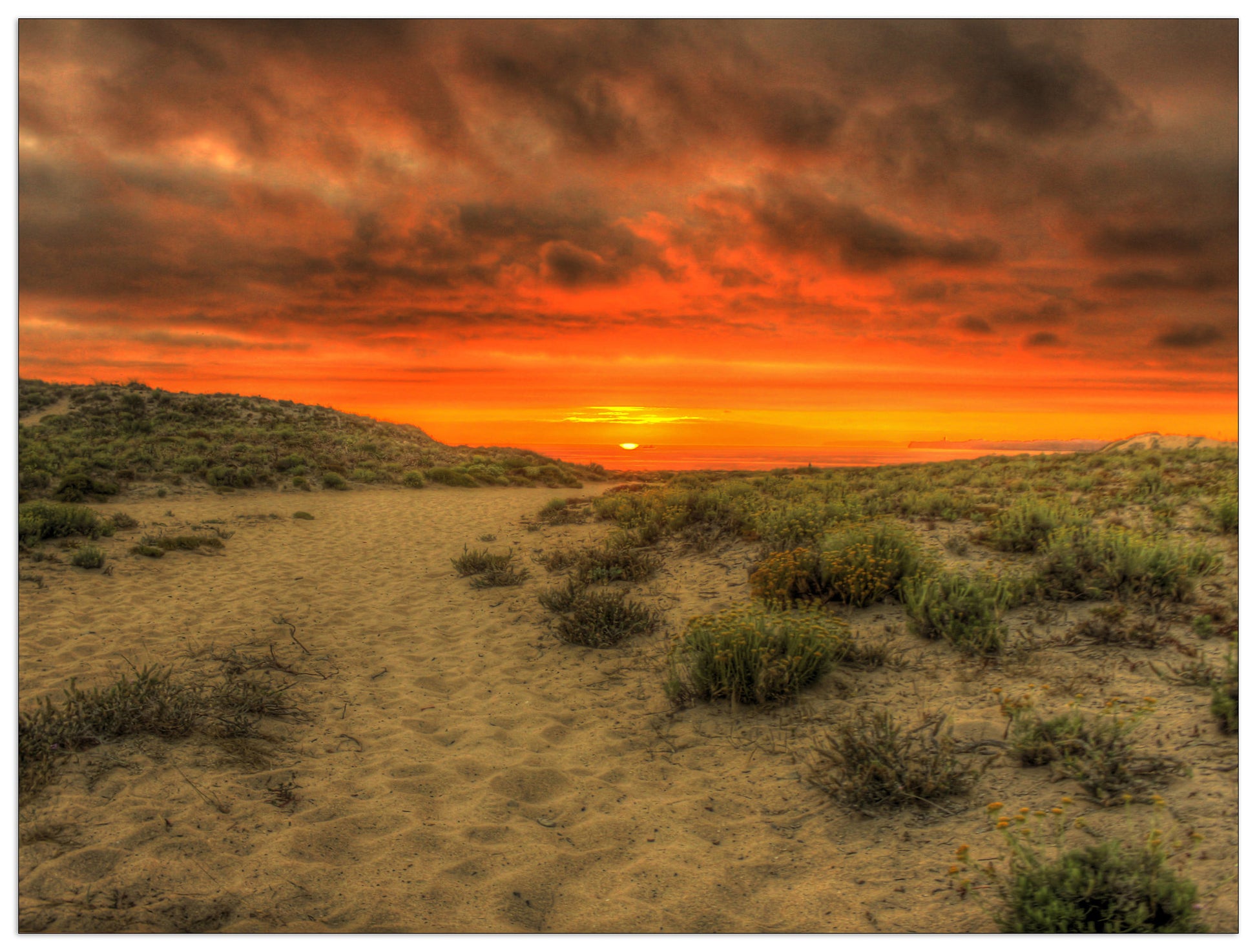Tramonto sulla spiaggia cm 120x90