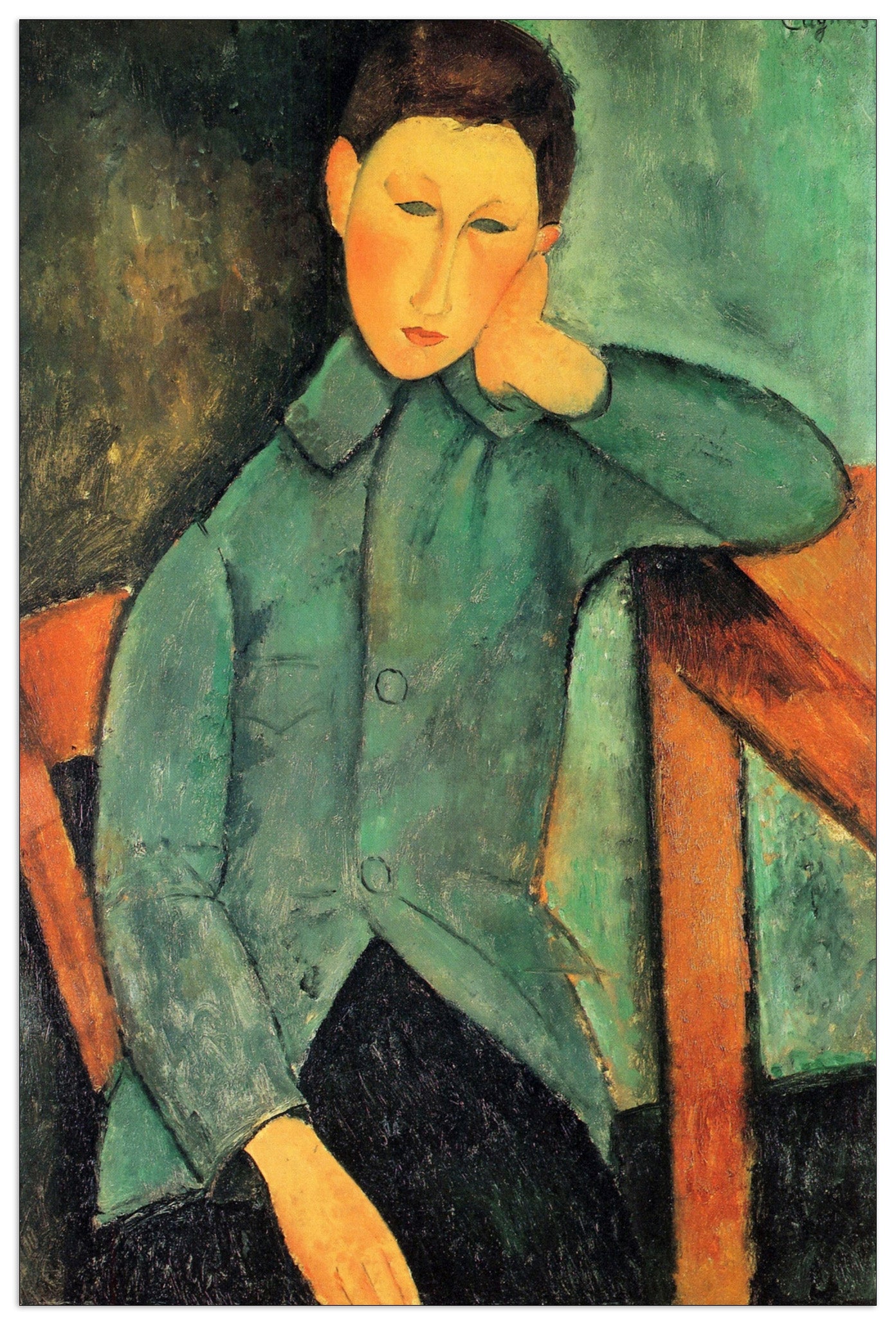 Boy in a blue jacket cm 60x90