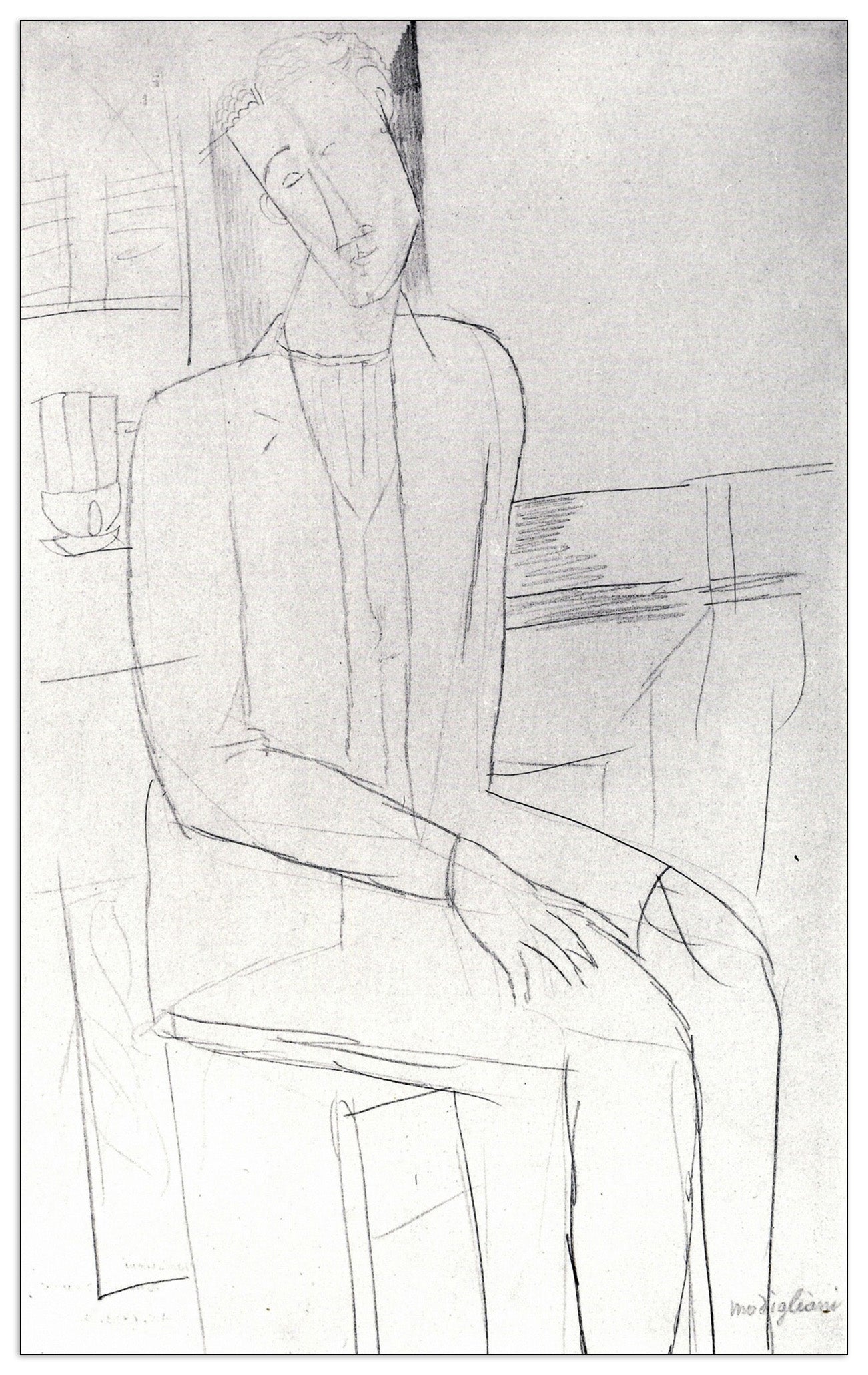 Sitting man cm 90x145