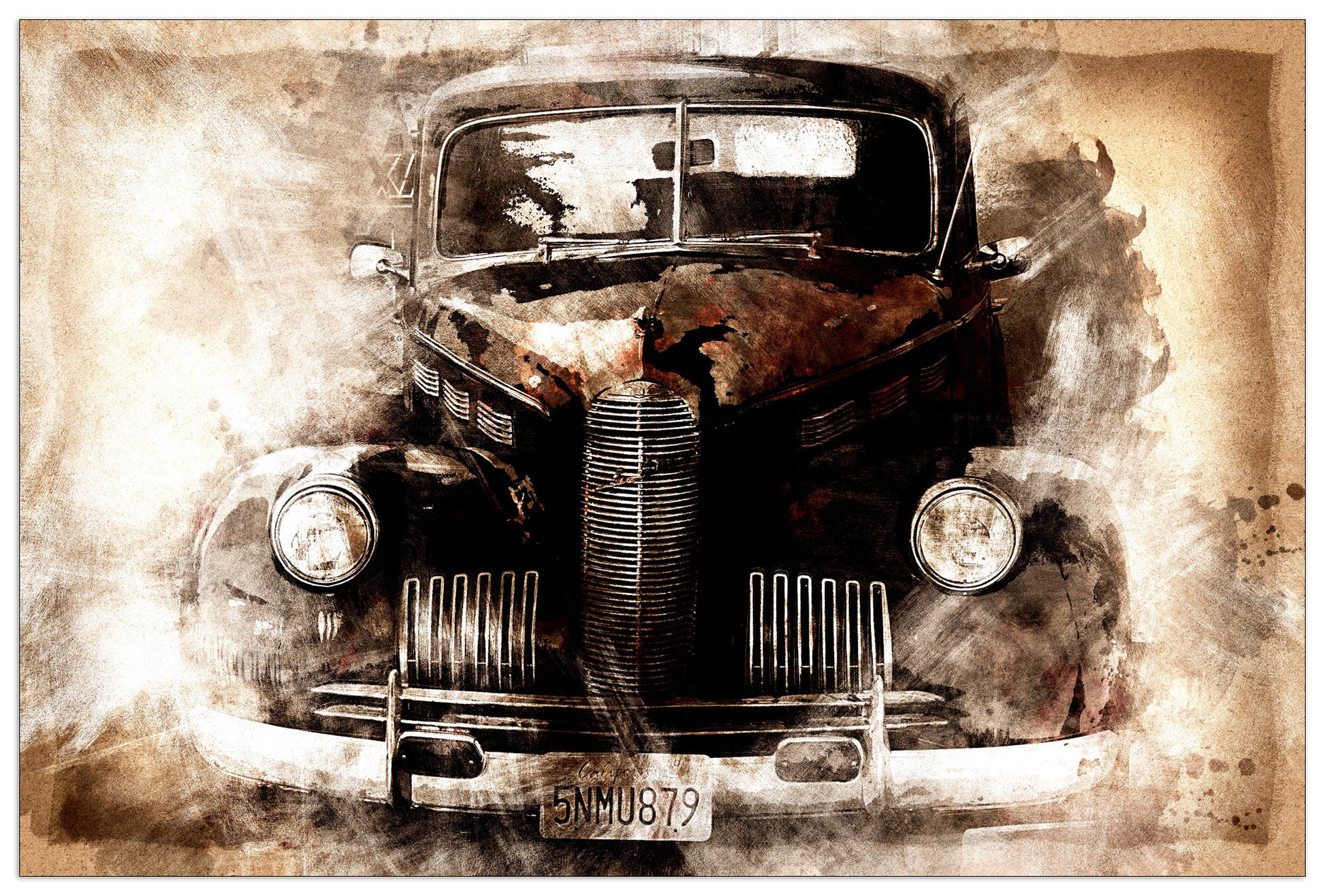 Old car cm 90x60