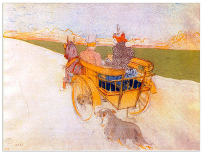 Carriage with Dog cm 120x90