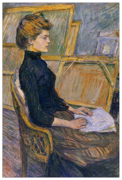 Helene Vary in the study cm 90x135