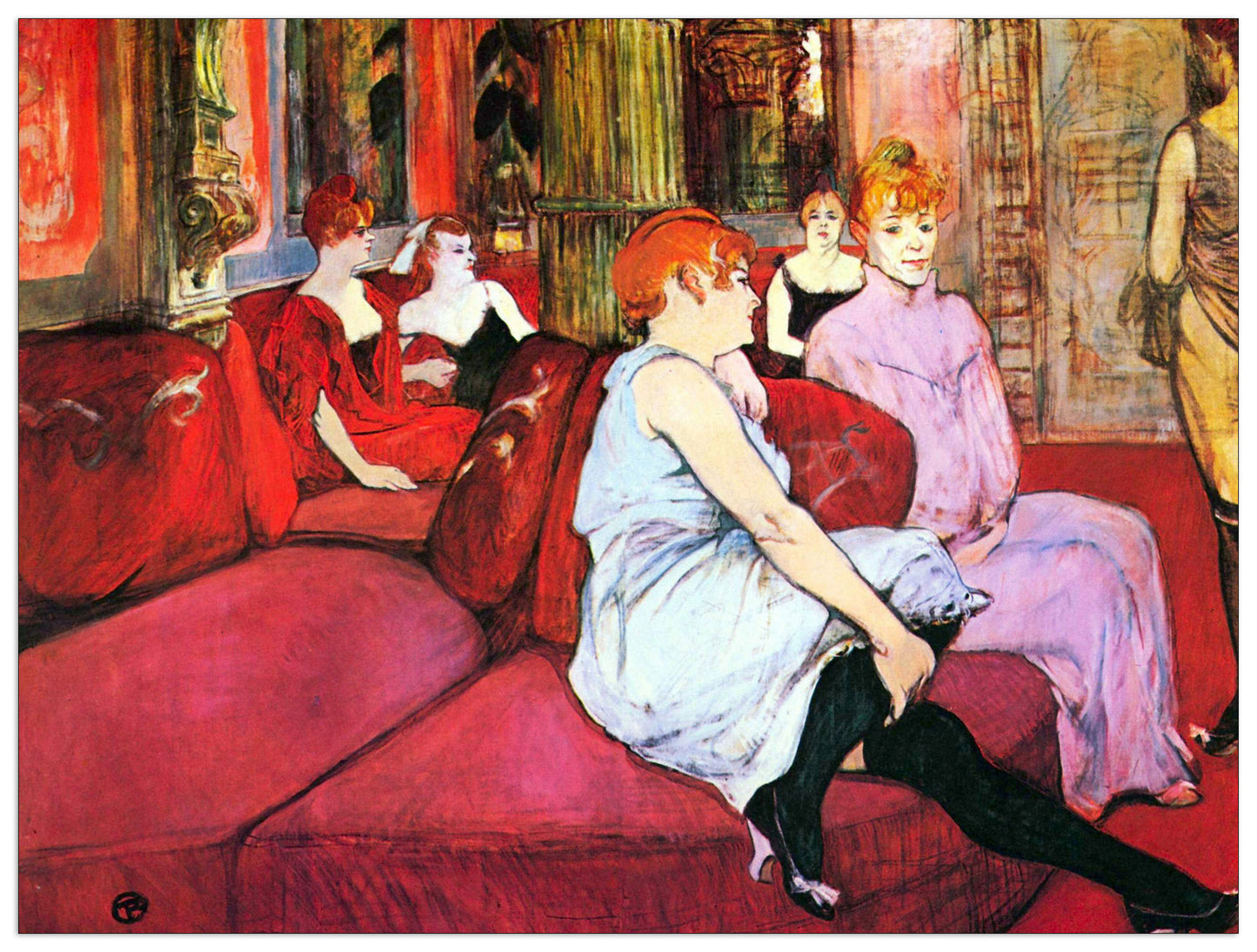 Salon in the Rue de Moulins cm 80x60