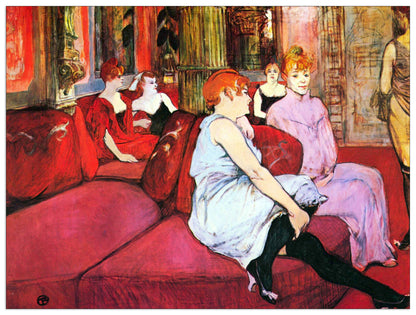 Salon in the Rue de Moulins cm 80x60
