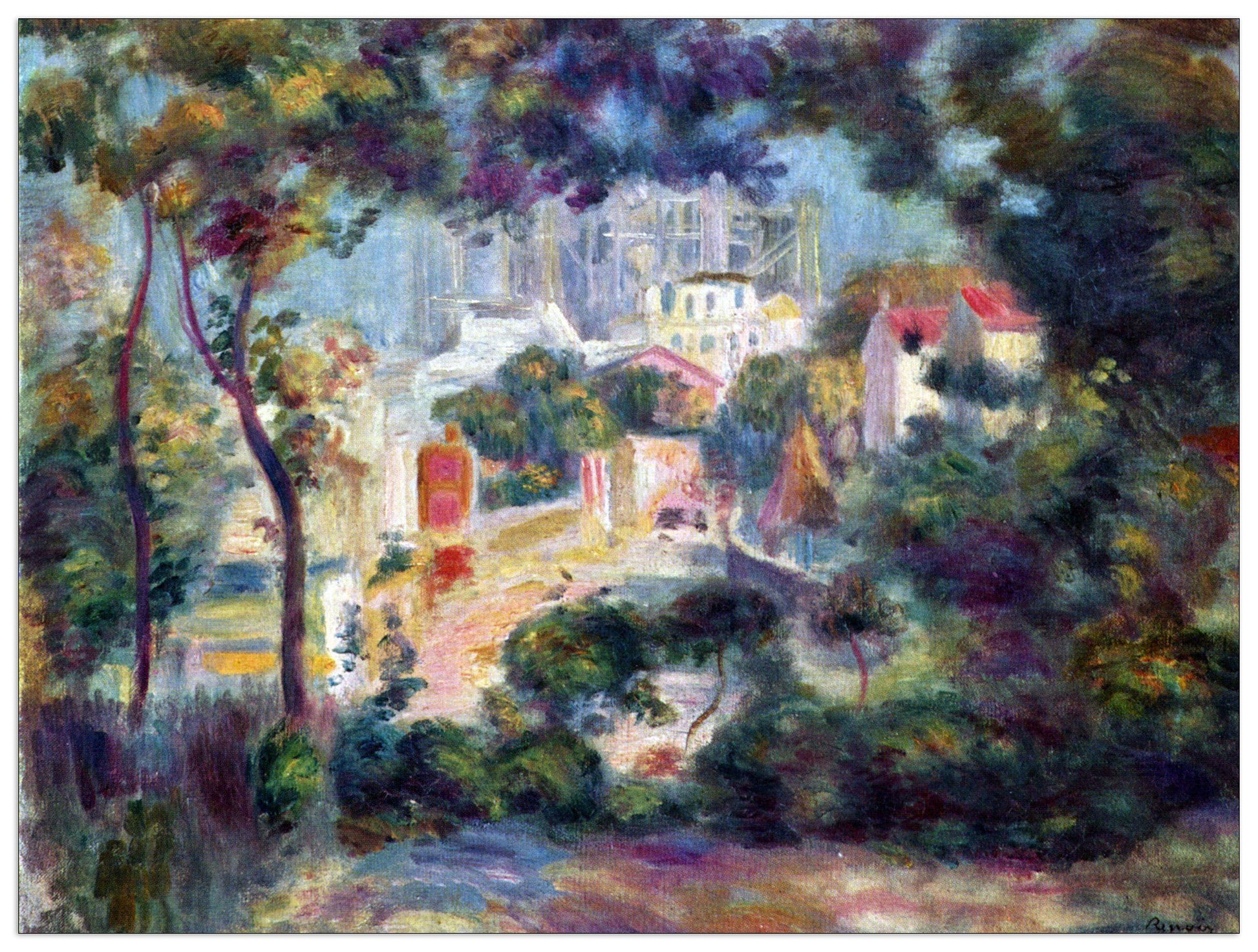 Landscape with a view of the Sacred Heart cm 80x60