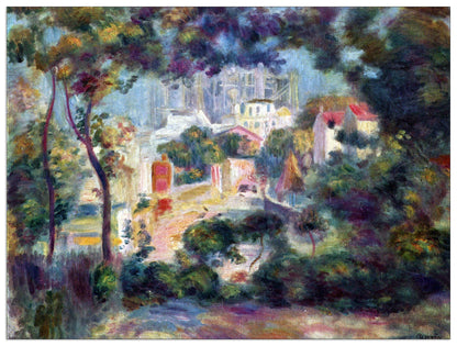 Landscape with a view of the Sacred Heart cm 80x60