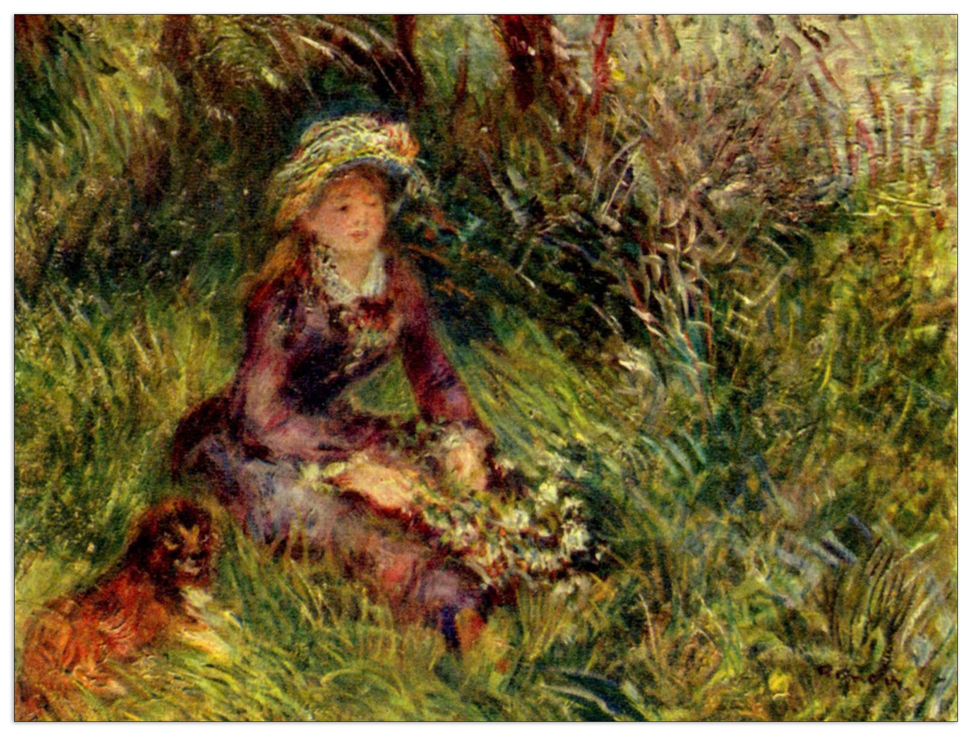 Madame Renoir with dog cm 80x60