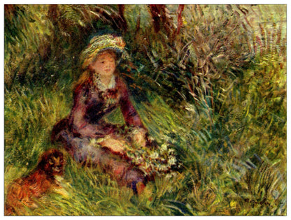 Madame Renoir with dog cm 80x60