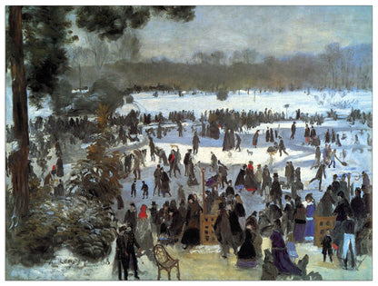 Skating runners in the Bois de Bologne cm 80x60