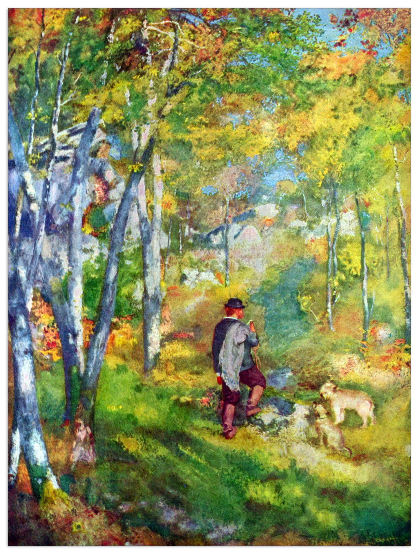 Young man in the forest of Fontainebleau cm 60x80