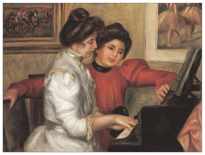 Yvonne and Christine Lerolle at the piano cm 80x60