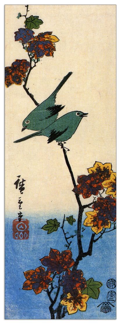 Birds on a maple branch cm 50x140