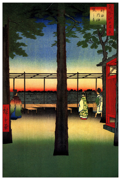 Dawn at Kanda Myojin Shrine cm 60x90