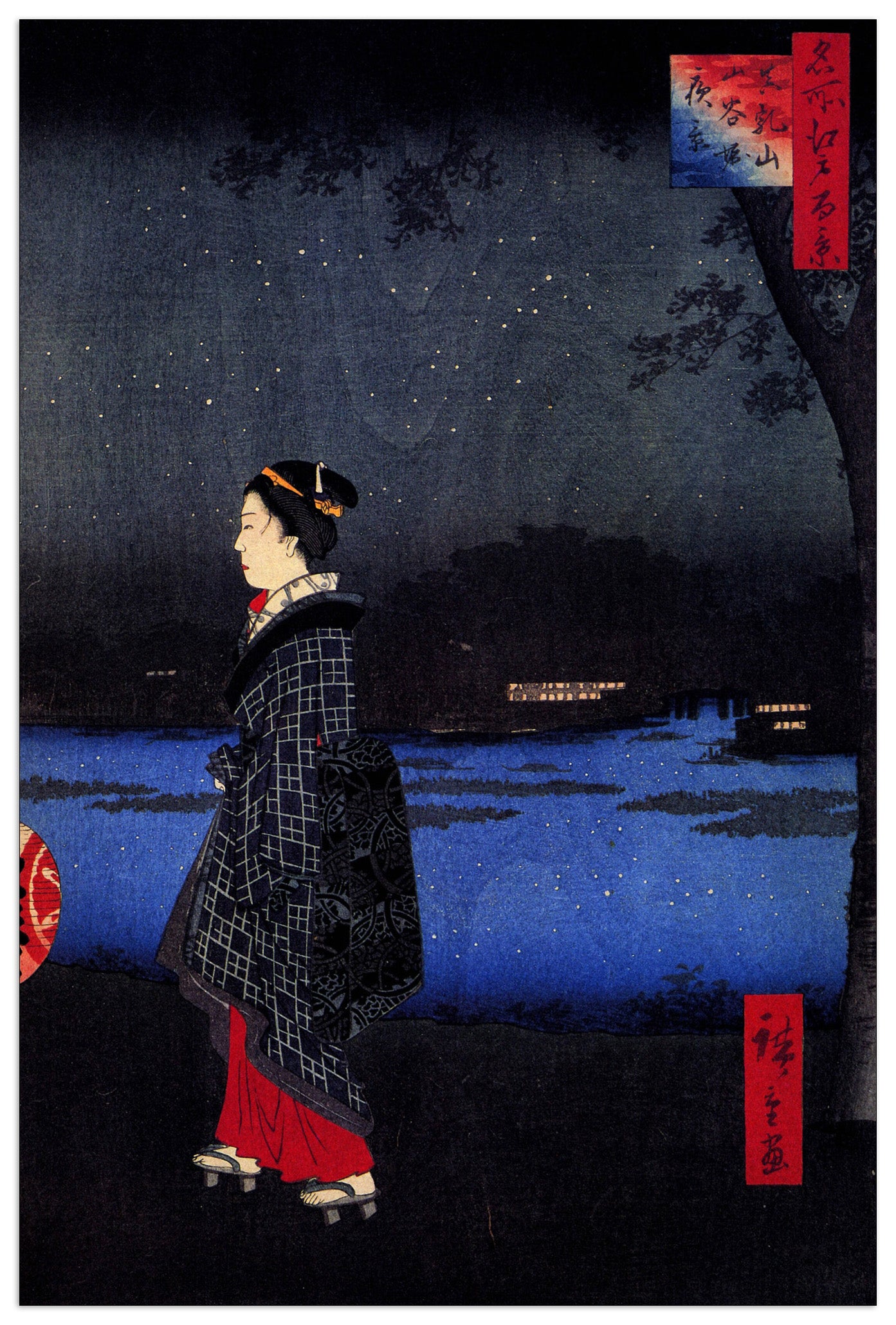 Night view of Matsuchiyama cm 60x90