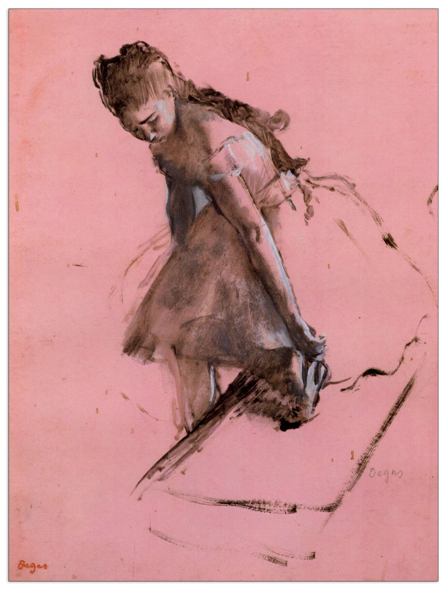 Dancer slipping on her shoe cm 60x80
