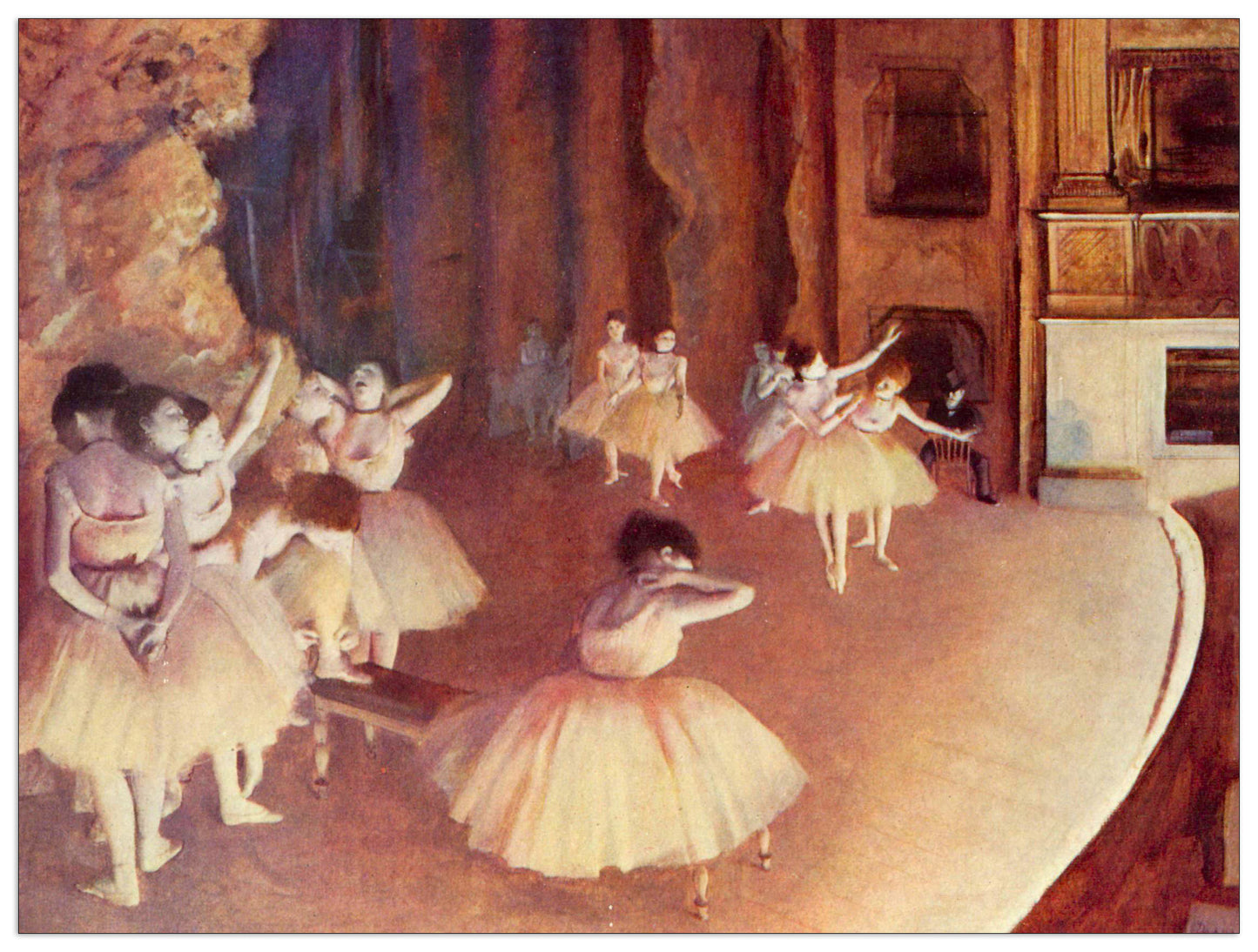 Dress rehearsal of the ballet on the stage cm 80x60