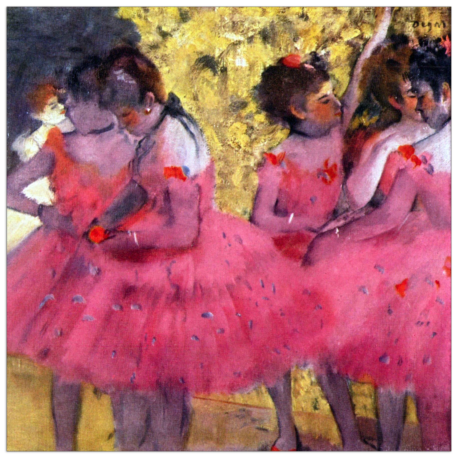 Dancer in pink between the scenes cm 70x70