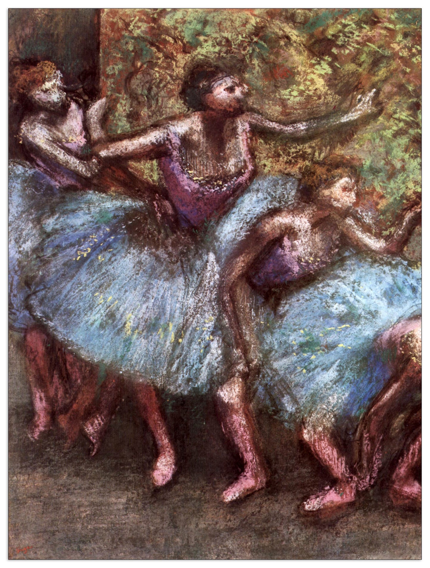 Four dancers behind the scenes cm 60x80