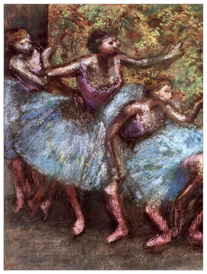 Four dancers behind the scenes cm 60x80