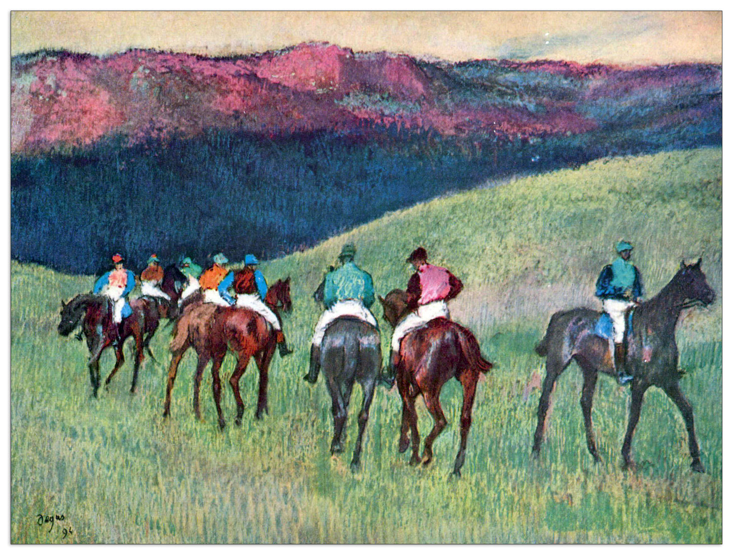 Horse racing -The training cm 80x60