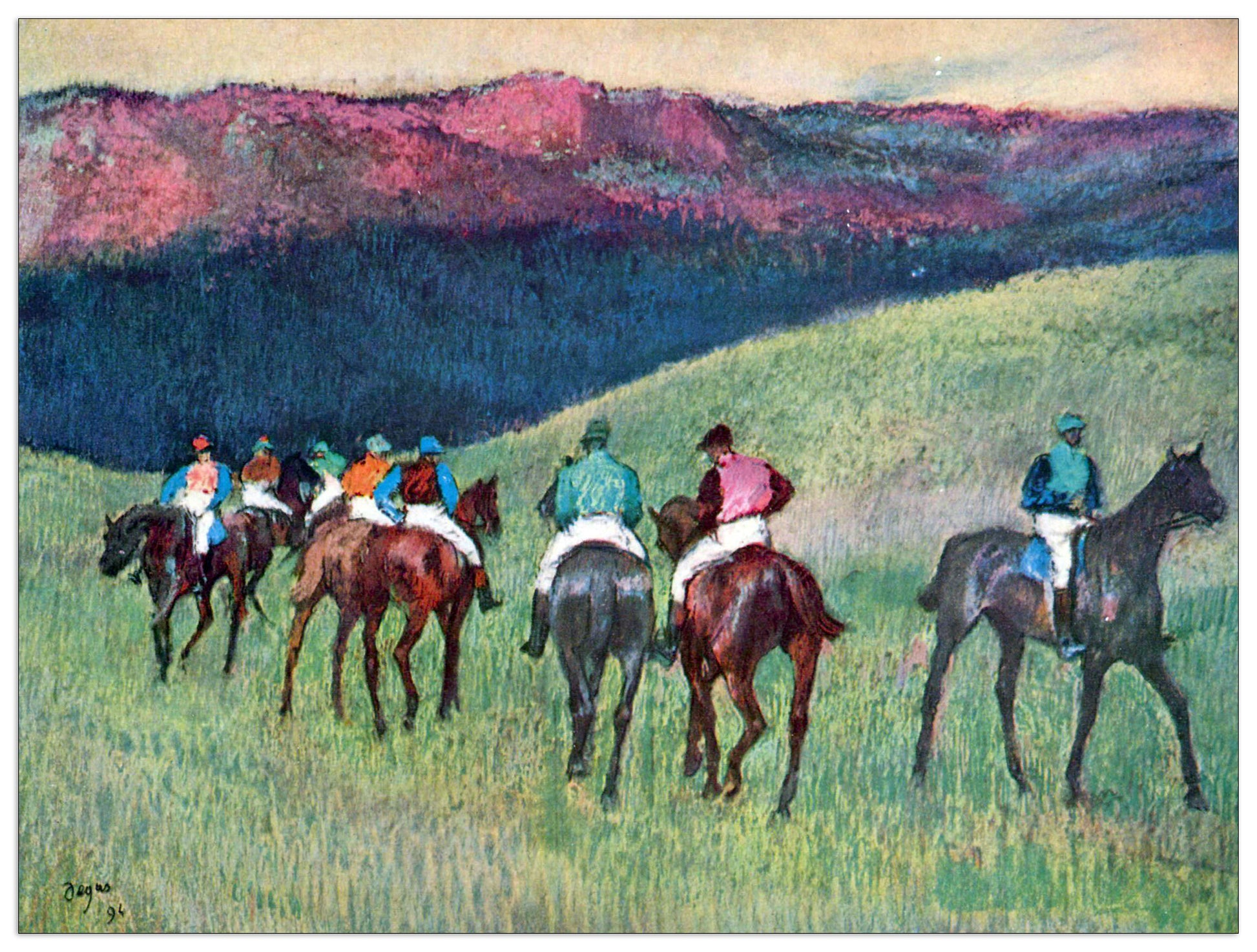 Horse racing -The training cm 80x60