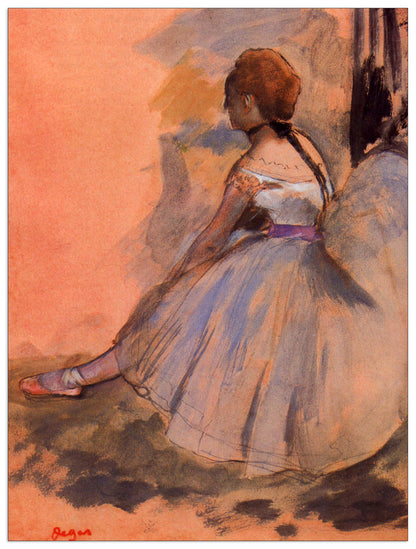 Sitting dancer with extended left leg cm 60x80