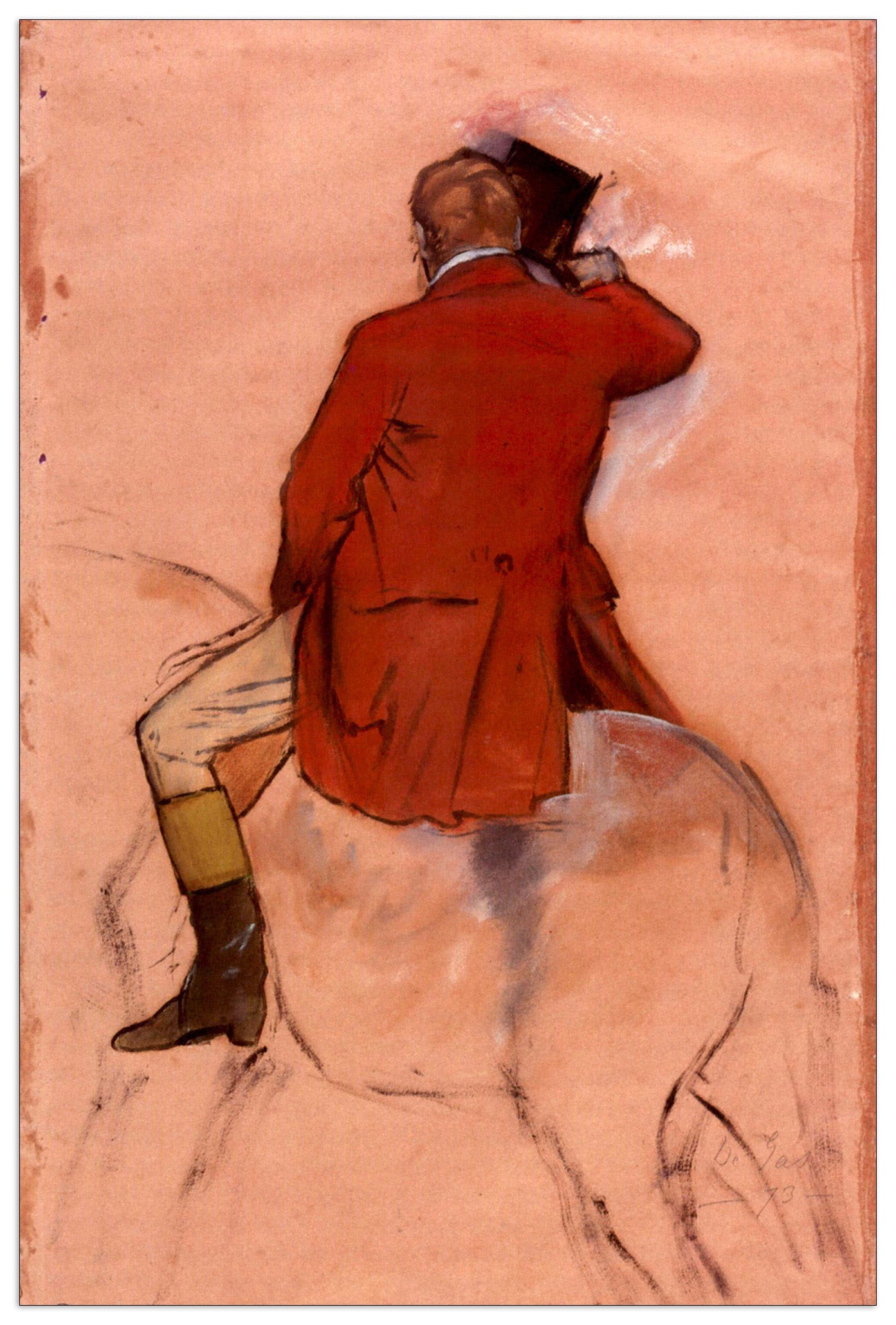 Rider with red jacket cm 60x90