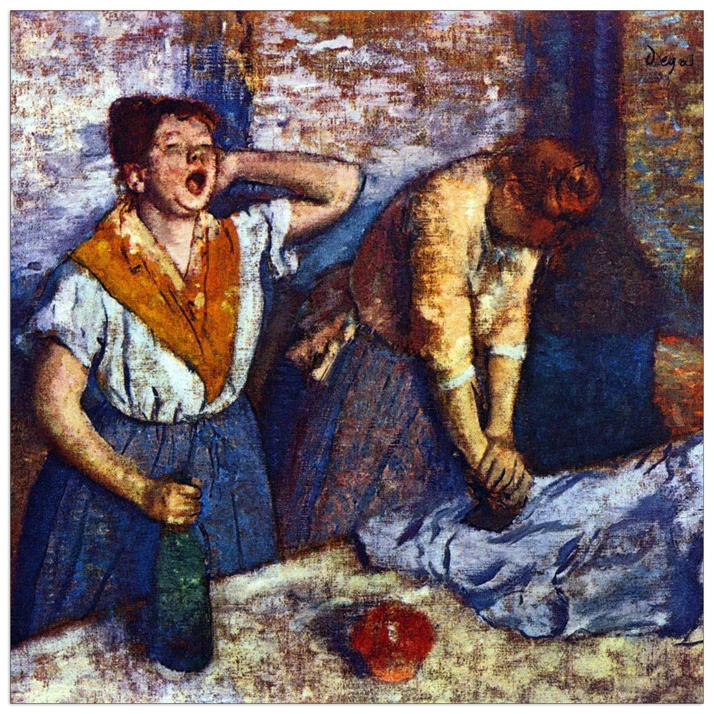 Two cleaning women cm 70x70
