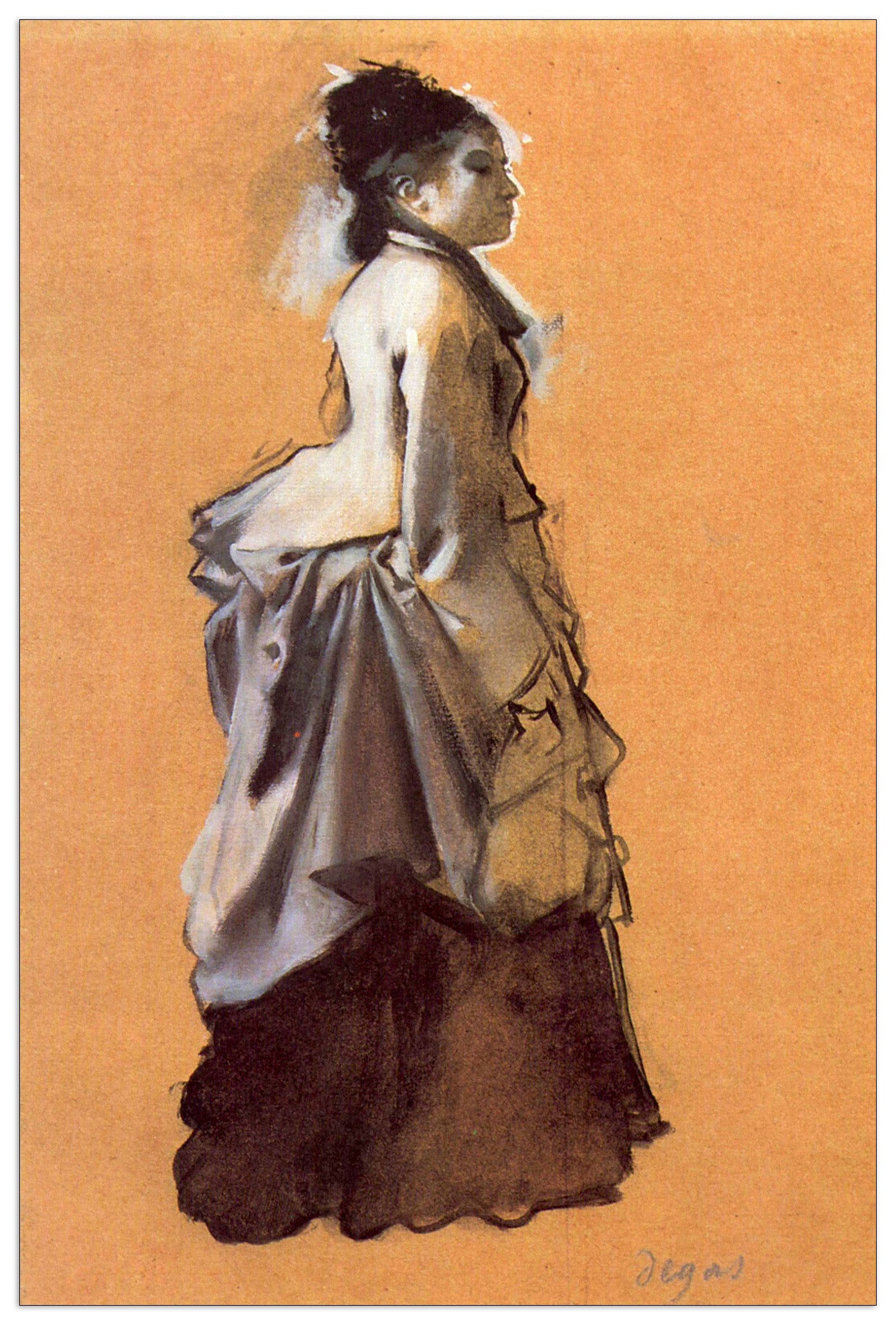 Young lady in the road costume cm 60x90