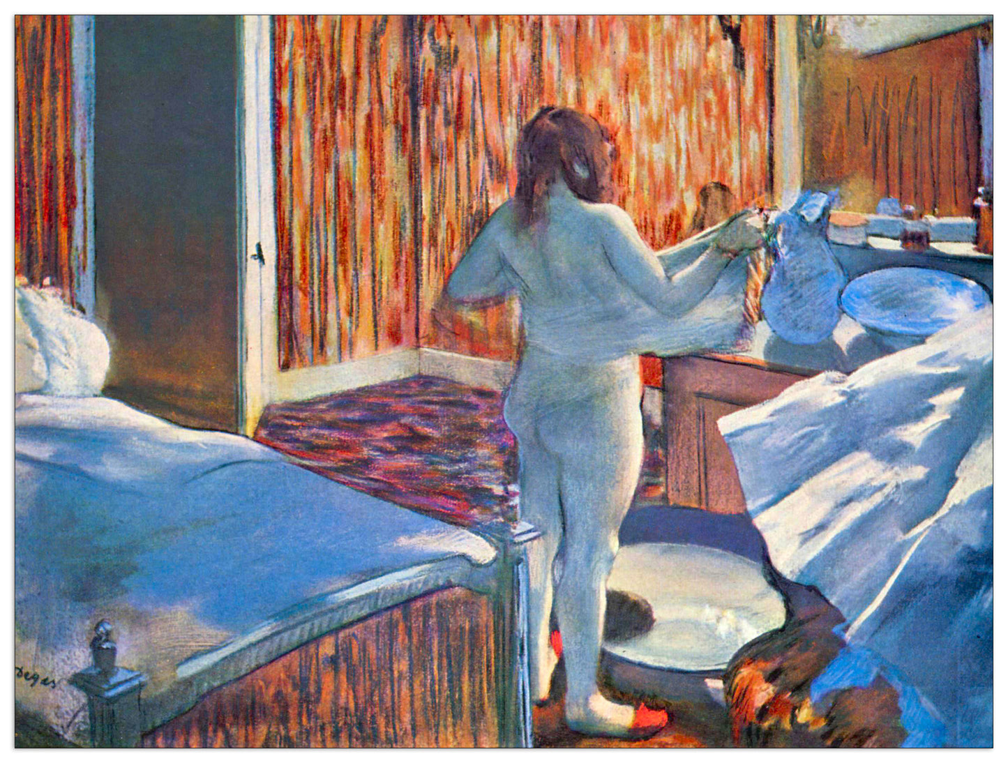 Women at the toilet 3 cm 80x60