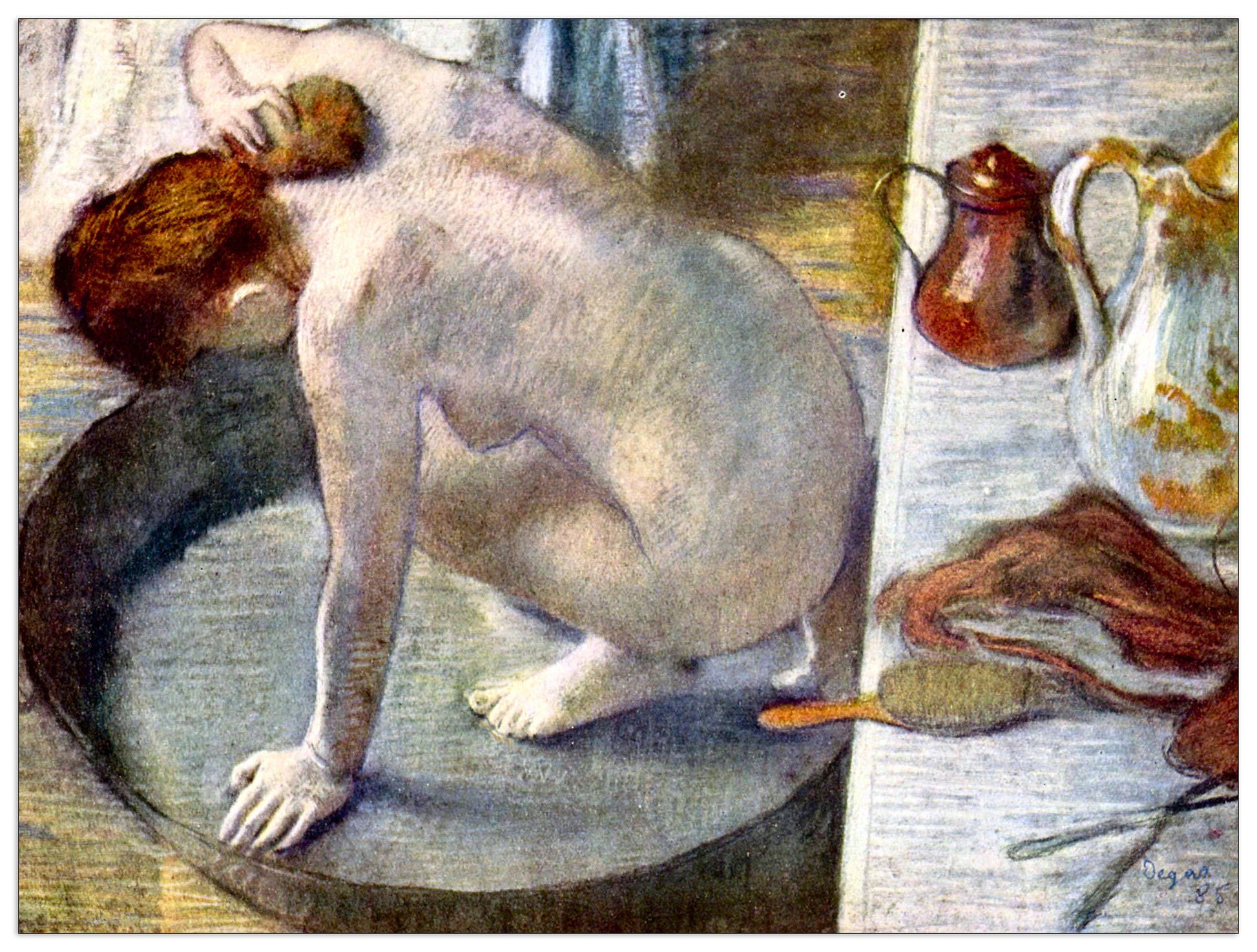 Woman washing in the tub cm 80x60