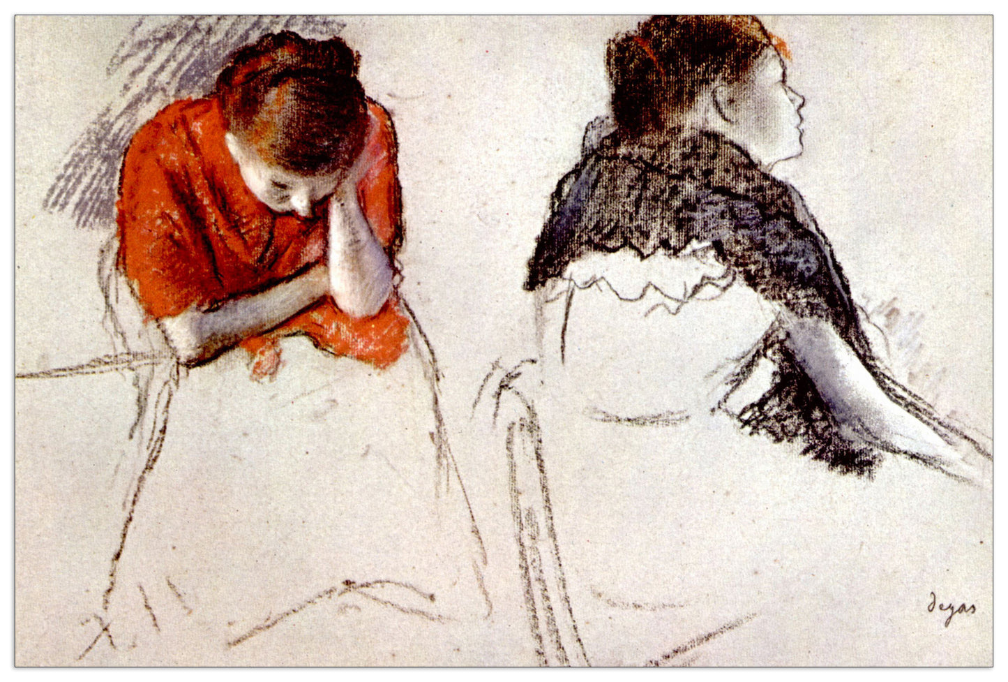 Two women seated cm 90x60