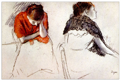 Two women seated cm 90x60