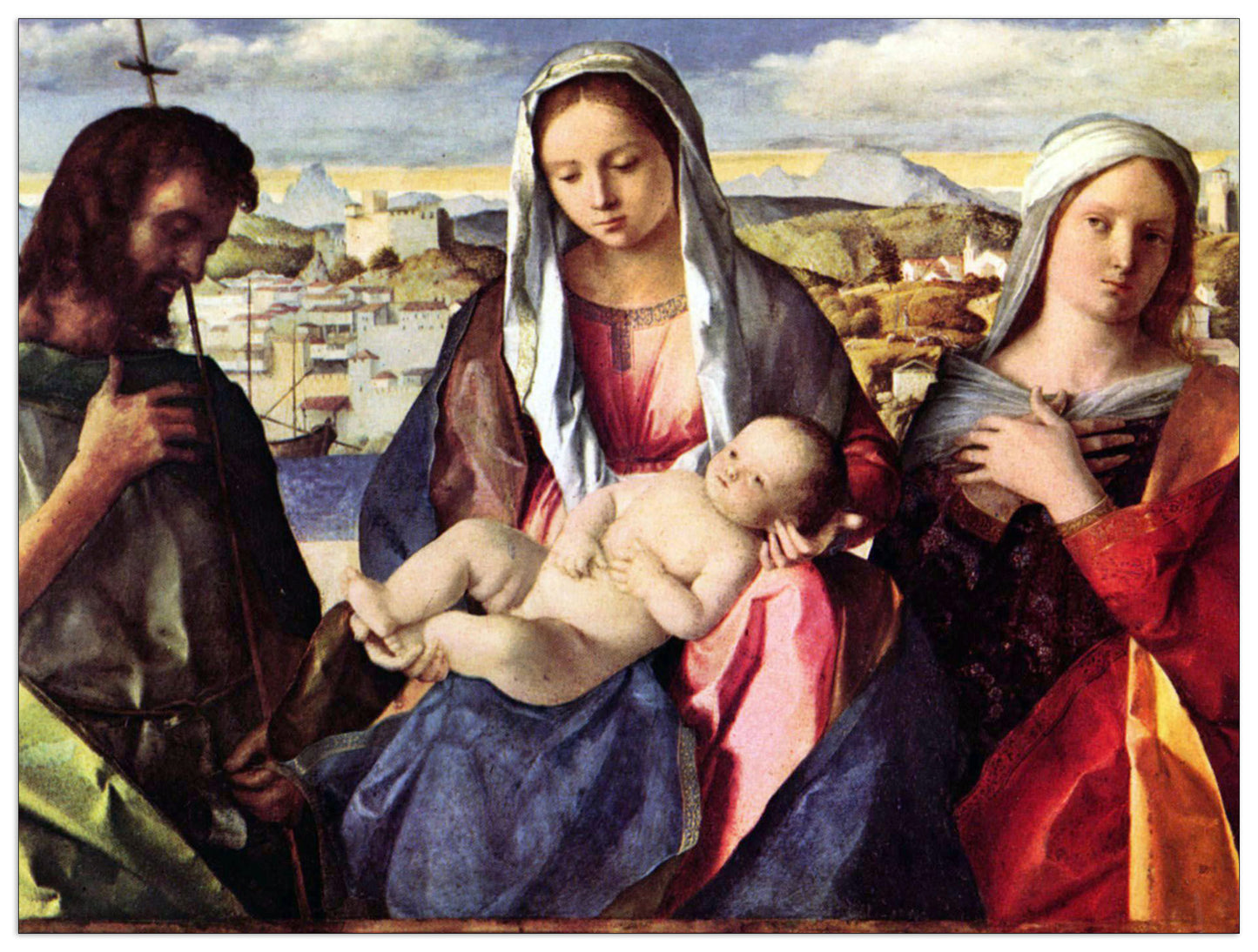 Madonna with John the Baptist and a saint cm 80x60