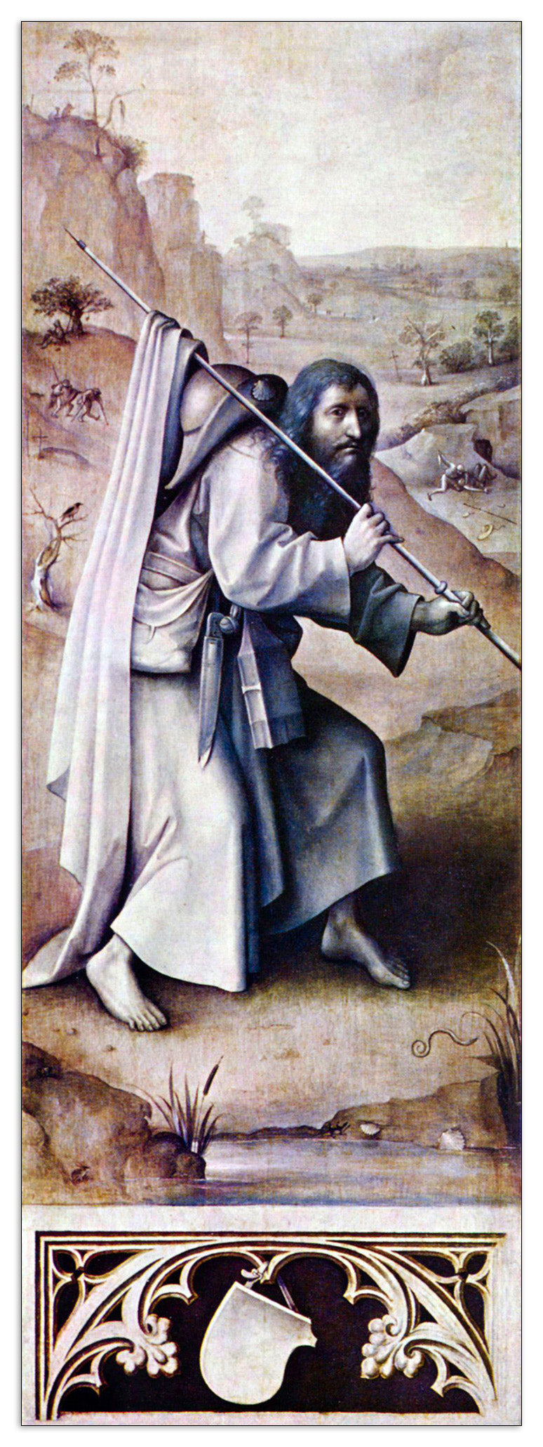 World court triptych - St. Jacobus Compostela cm 50x140