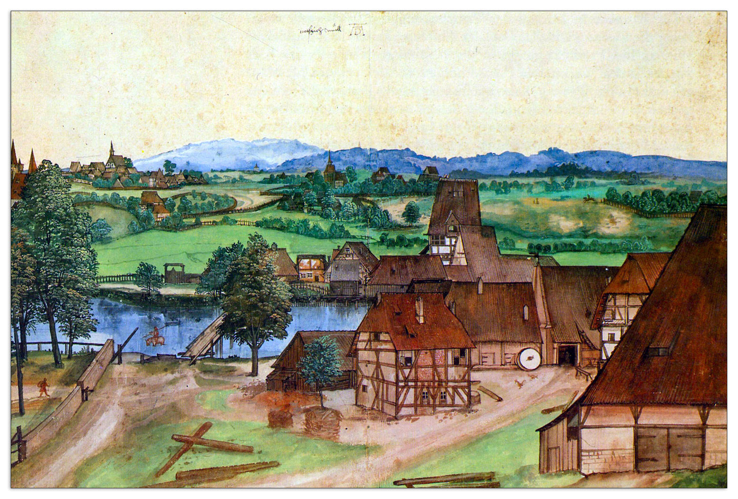 Nuremberg, wire-pullers at the mill Pegnitz cm 90x60