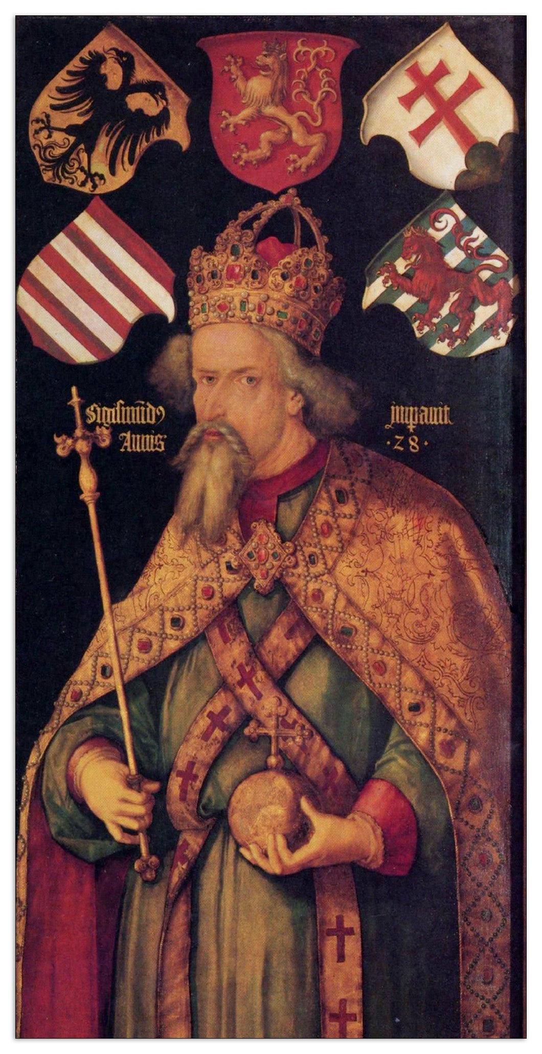 Portrait of Emperor Sigismund cm 50x100