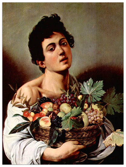 Boy with fruit basket cm 60x80