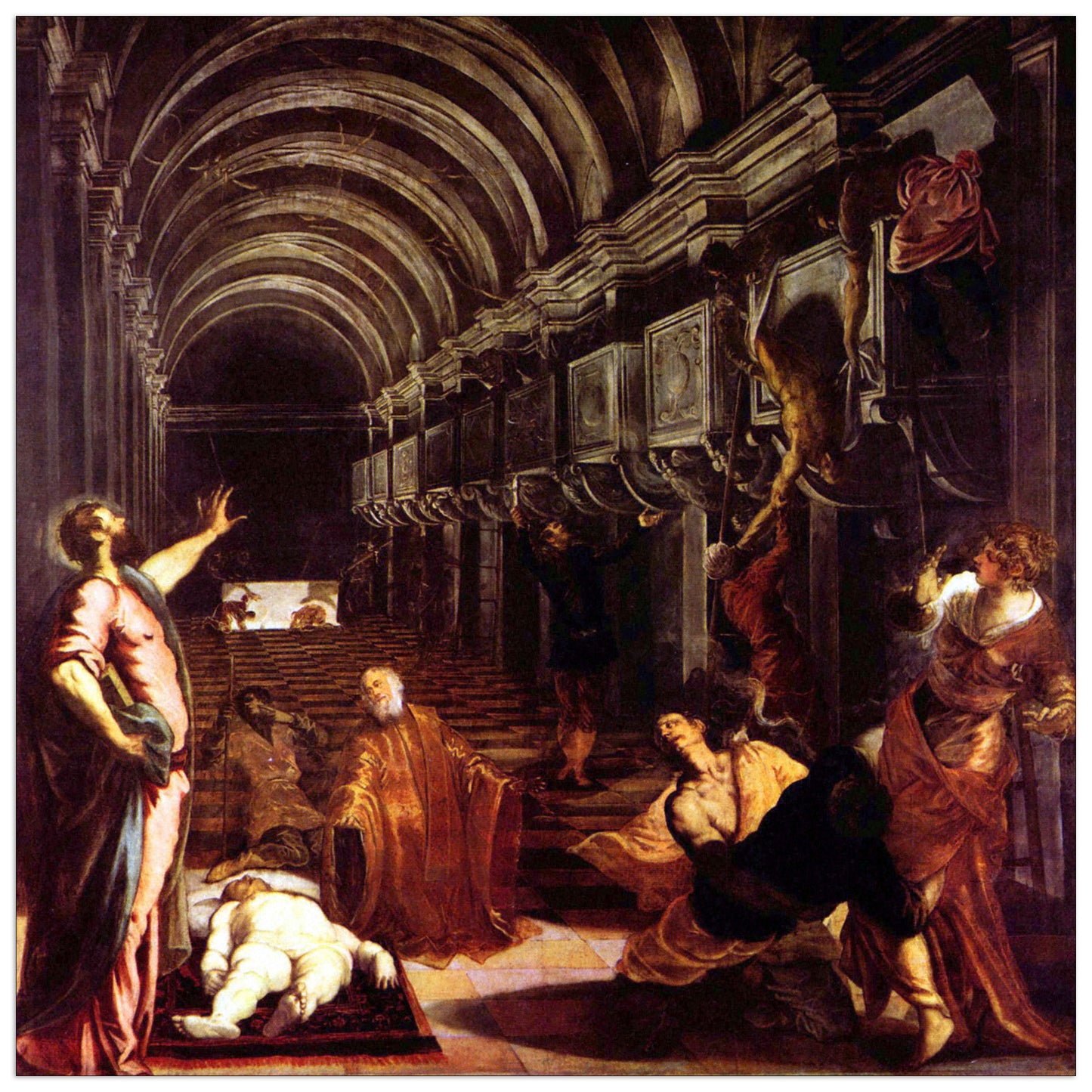 Discovery of the corpse of St. Mark cm 70x70