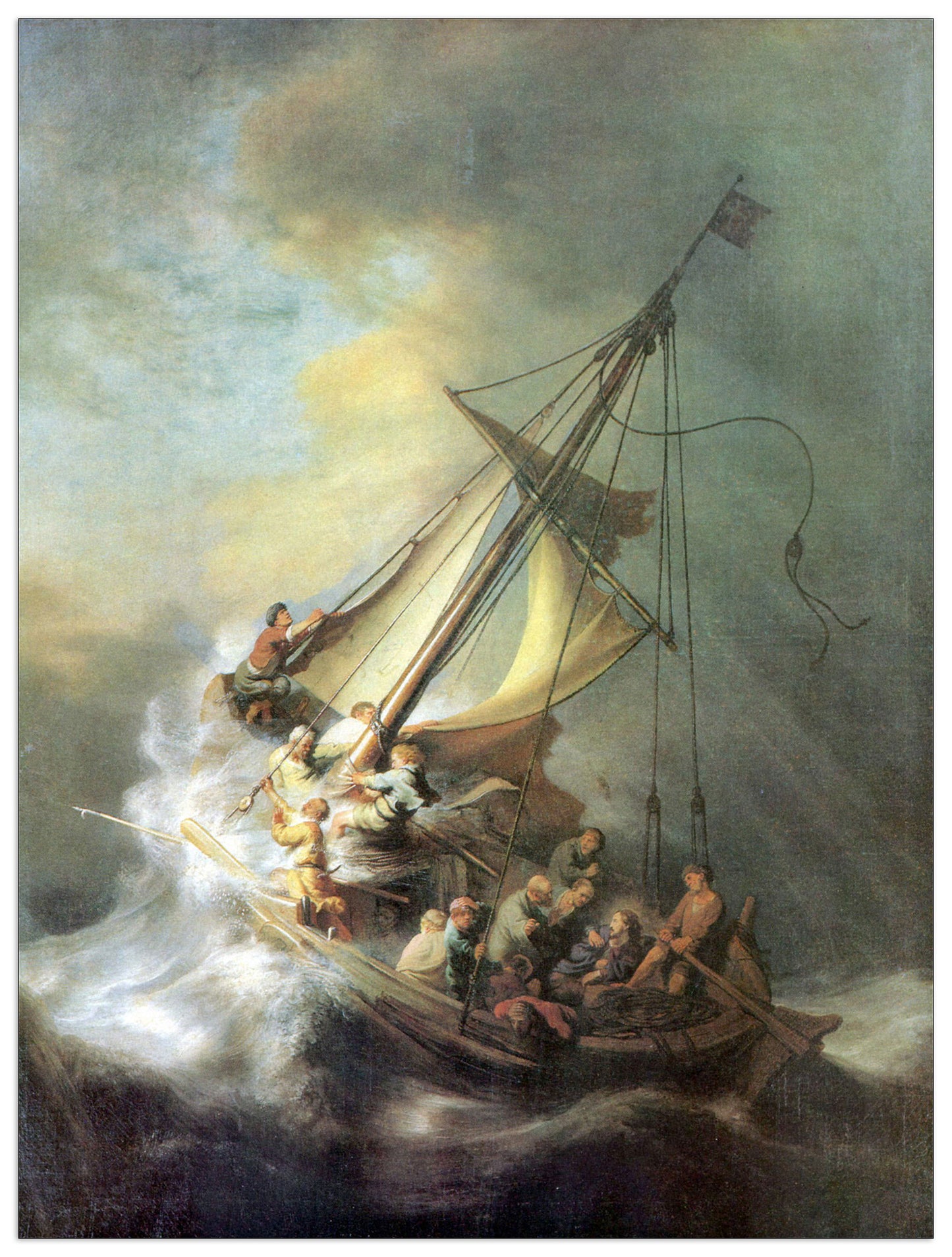 Christ in a storm on the sea of Galilee cm 60x90