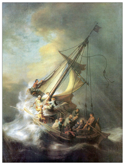 Christ in a storm on the sea of Galilee cm 60x90