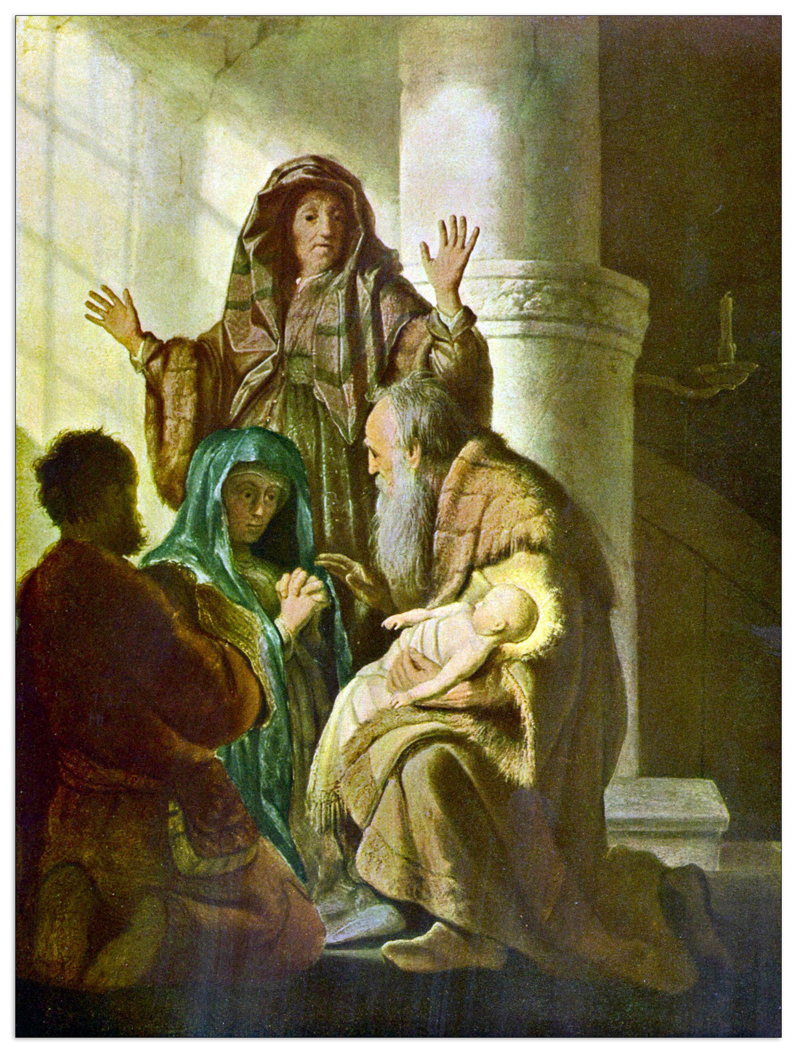 Hannah and Simeon in the temple cm 60x80