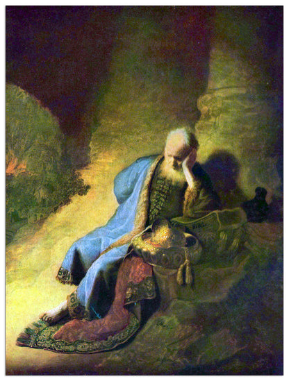 Jeremiah mourning over the destruction of Jerusalem cm 60x80
