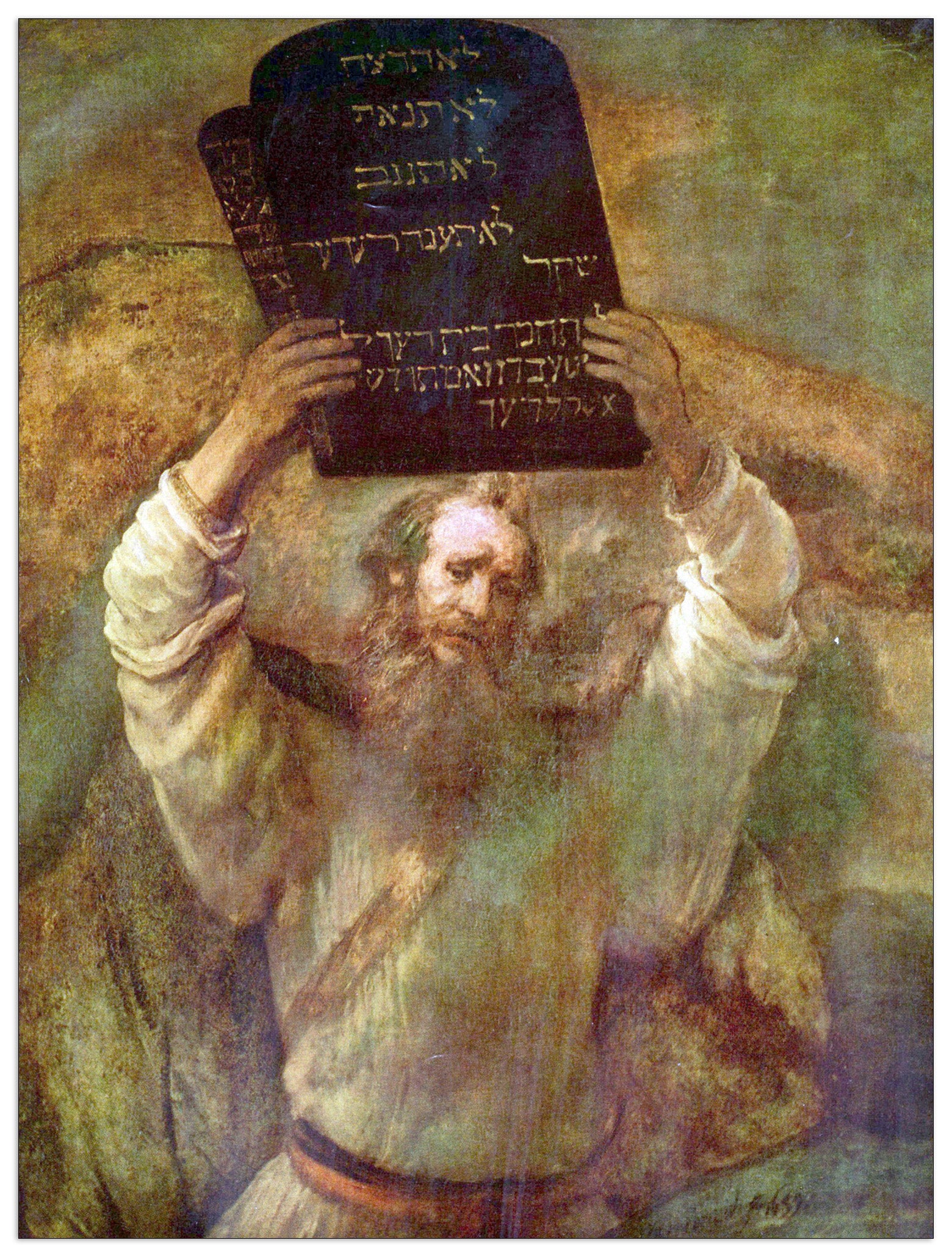 Moses with the commandments cm 60x80
