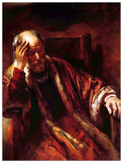 Old man in the armchair cm 60x80