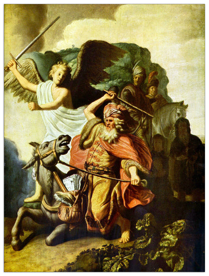 Prophet Balaam and the donkey cm 60x80