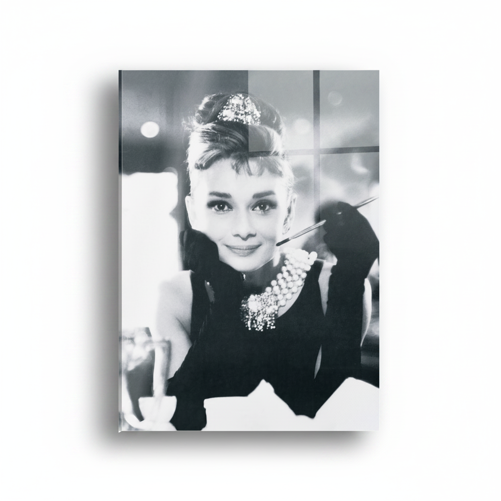 Homage to Audrey - Colazione da Tiffany - cm 50x70 - Pannello Acrilico