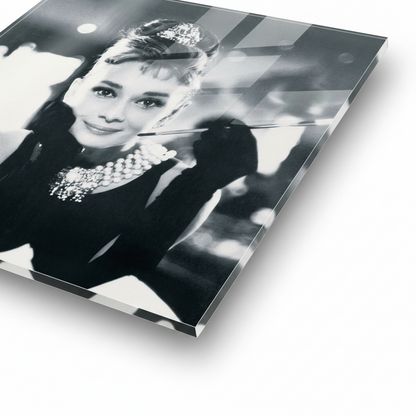 Homage to Audrey - Colazione da Tiffany - cm 50x50 - Pannello Acrilico